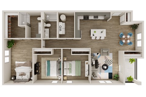Floor plan for 3 beds, 2 baths, 1474 sqft